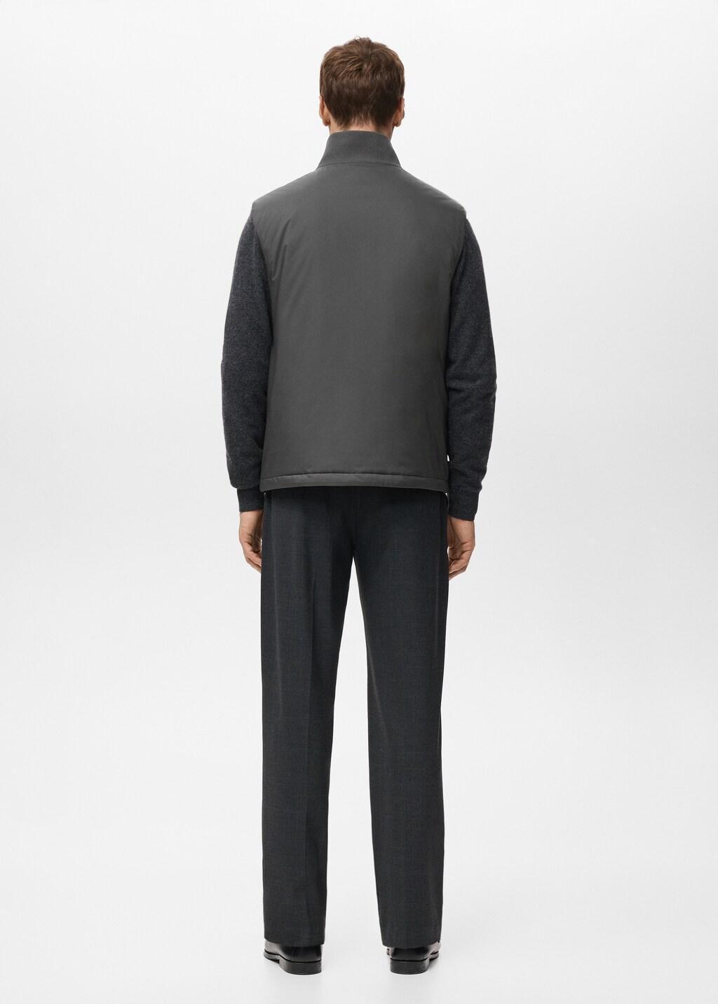 Grey Lightweight Quilted Gilet, Grey, medium