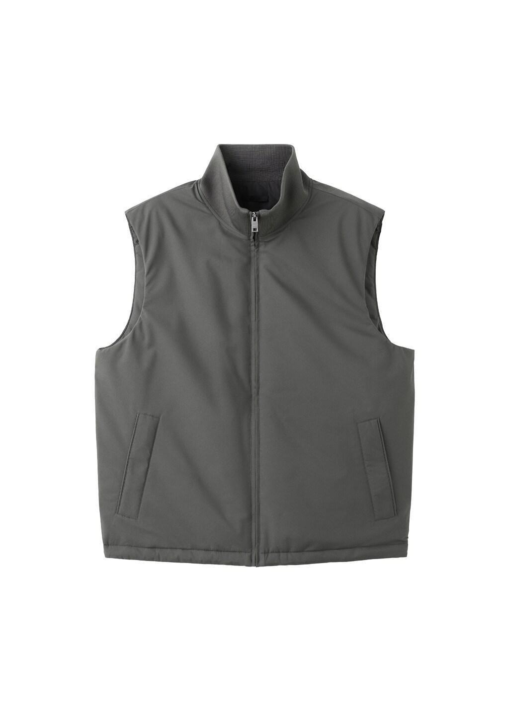 Grey Lightweight Quilted Gilet, Grey, large image number 6