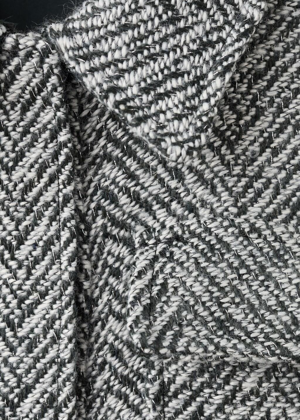 Blue Tweed Jacket With Lurex Details, Kids Girls, Medium Blue, large image number 1