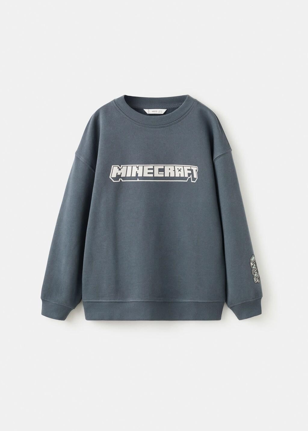 Grey Minecraft Sweatshirt, Kids Boys, Charcoal, medium
