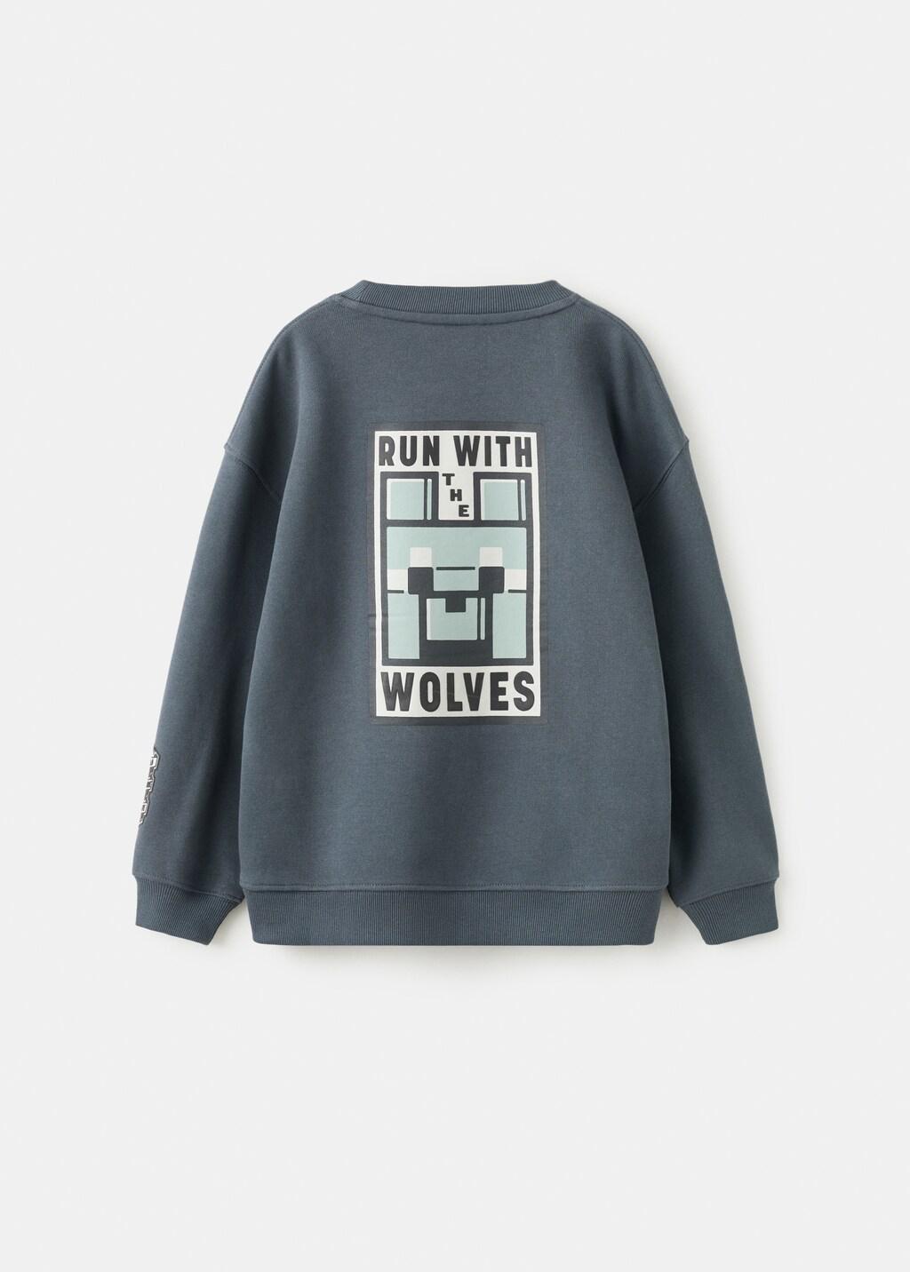 Grey Minecraft Sweatshirt, Kids Boys, Charcoal, large image number 2