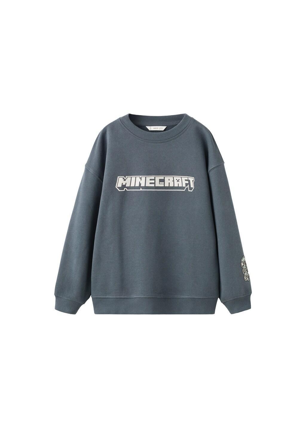 Grey Minecraft Sweatshirt, Kids Boys, Charcoal, large image number 3