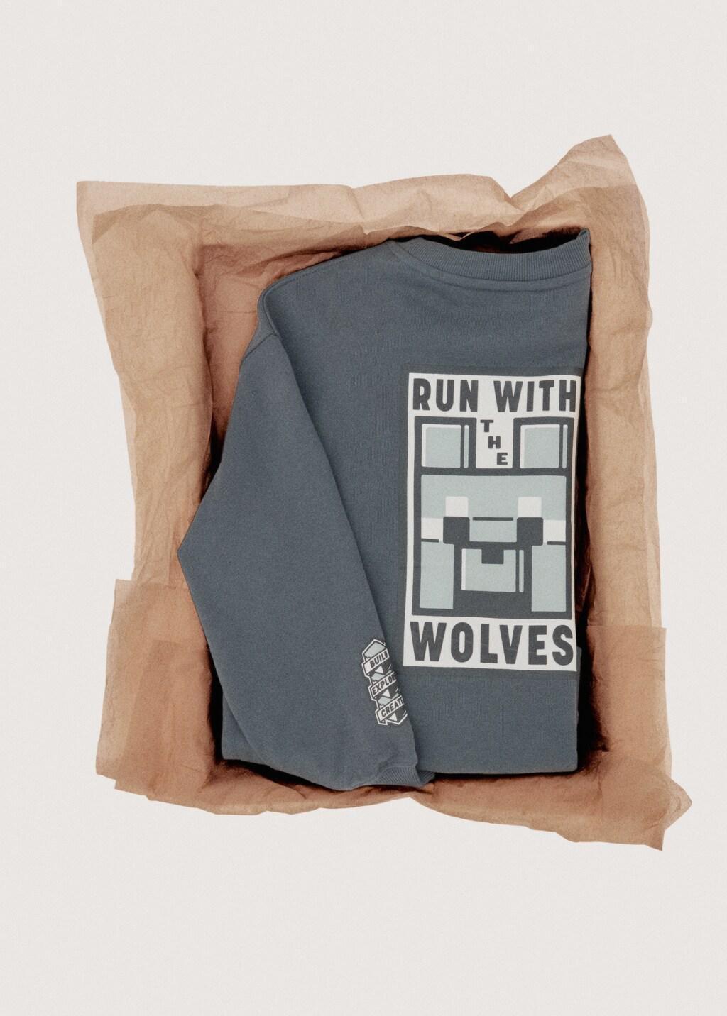 Grey Minecraft Sweatshirt, Kids Boys, Charcoal, large image number 5