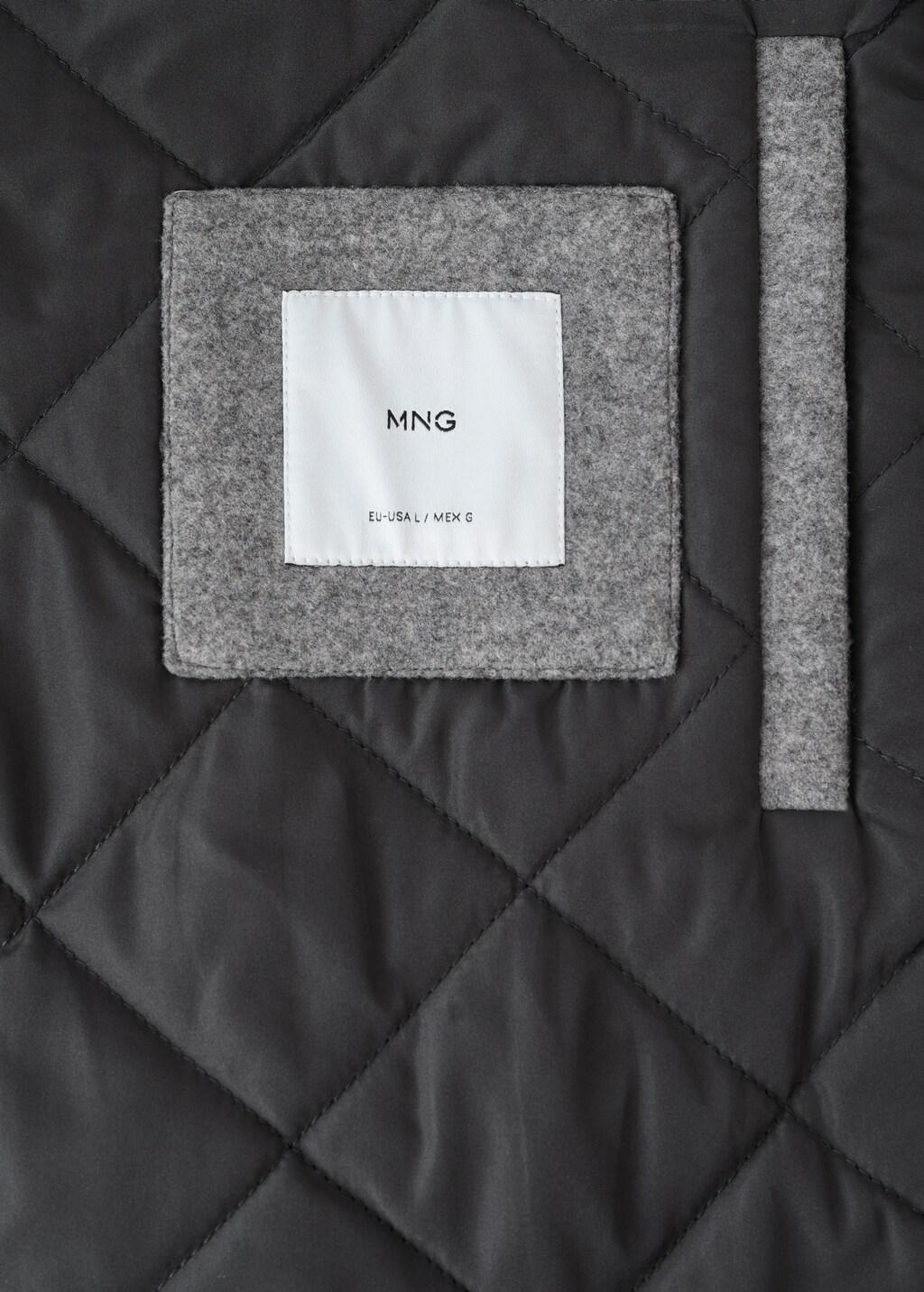 Grey Padded Cloth Jacket, Medium Grey, large image number 5