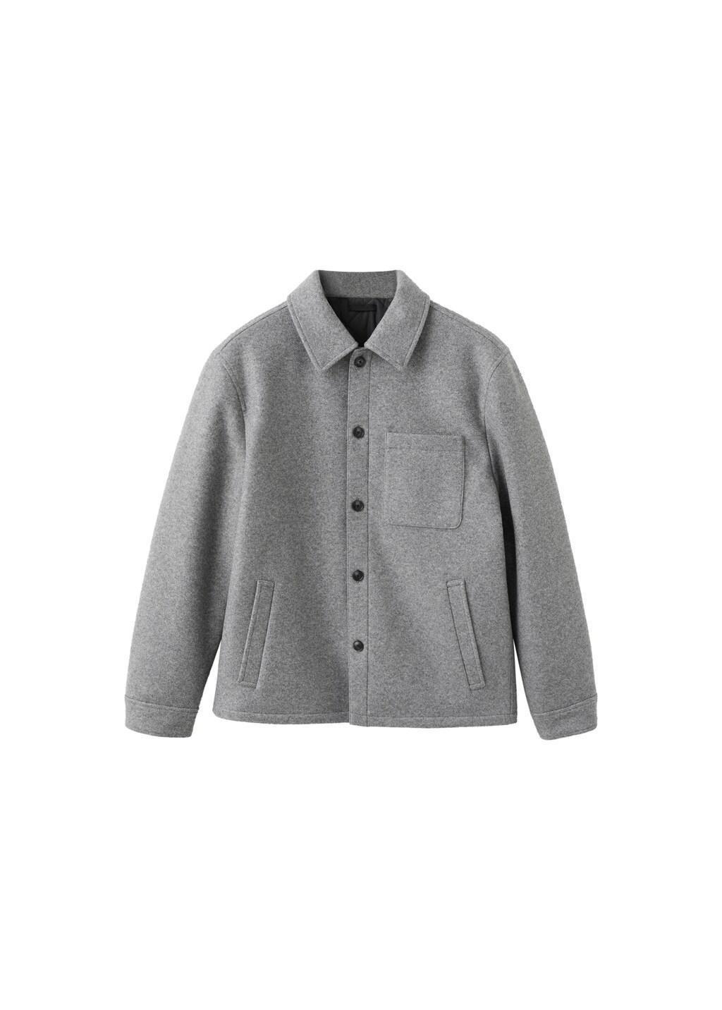 Grey Padded Cloth Jacket, Medium Grey, large image number 7