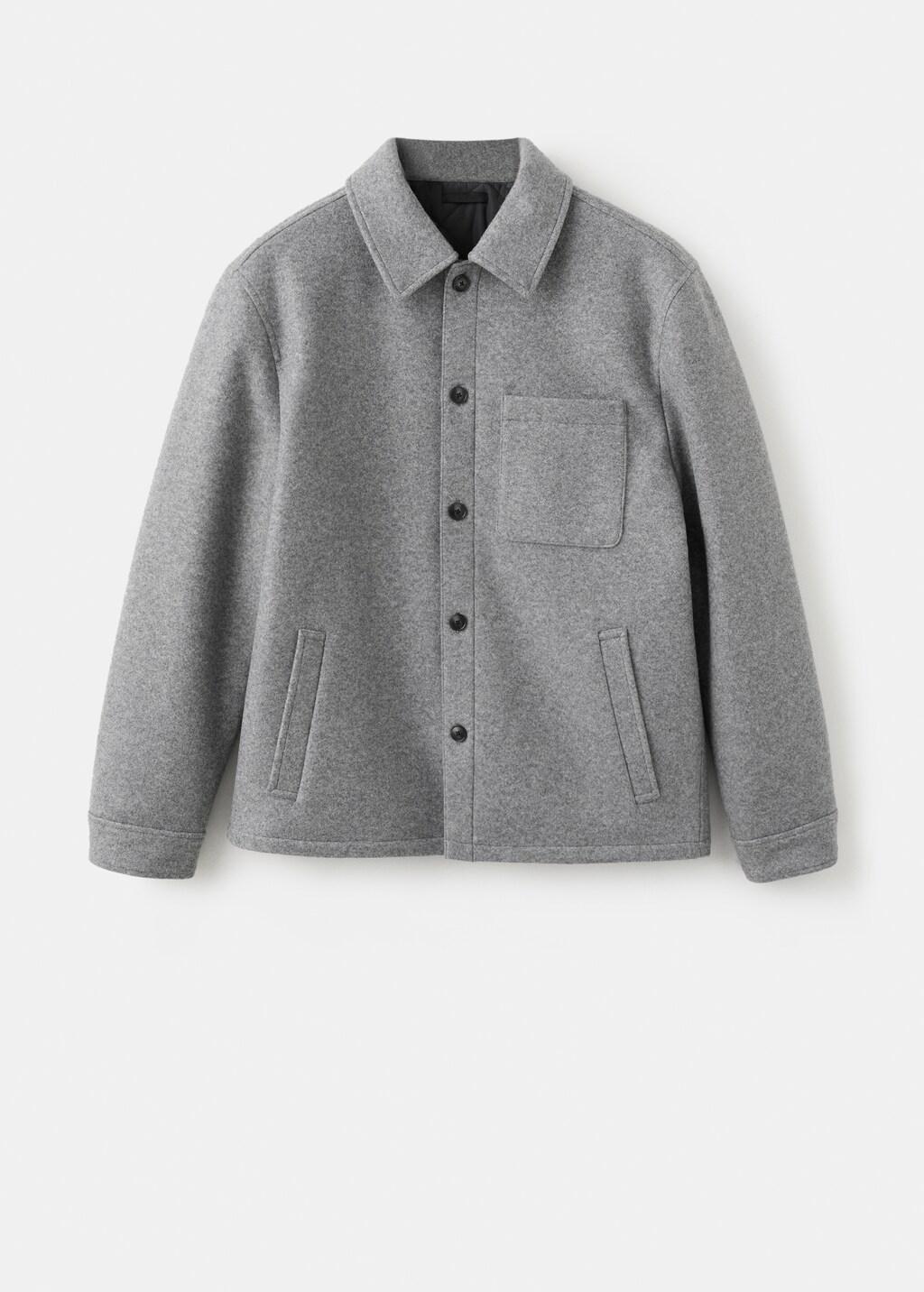 Grey Padded Cloth Jacket, Medium Grey, large image number 8