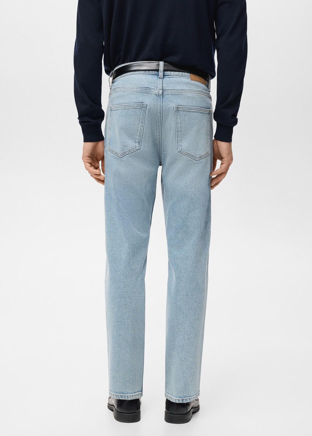 Blue Ben Cropped Tapered-Fit Jeans, Open Blue, large image number 2