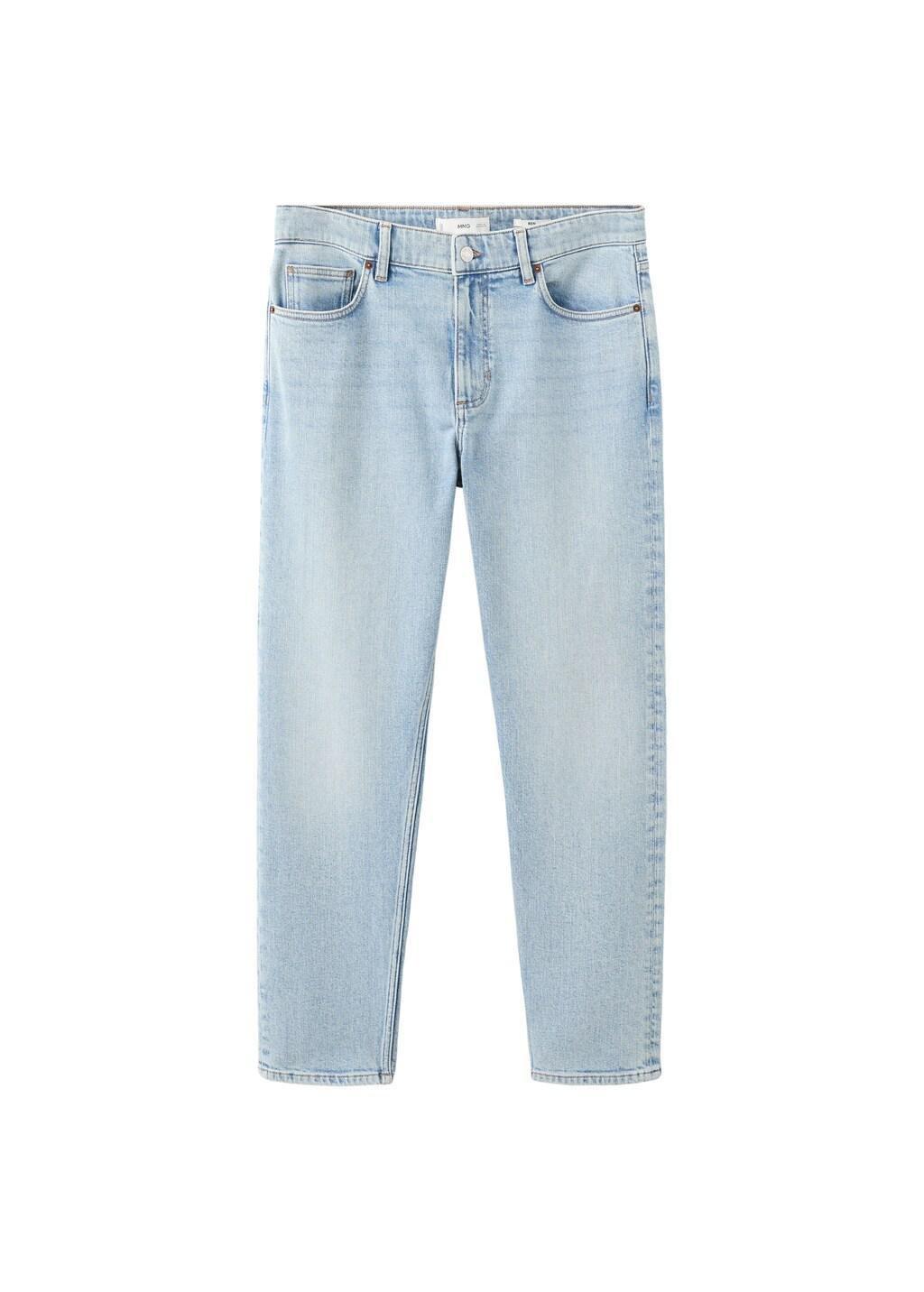 Blue Ben Cropped Tapered-Fit Jeans, Open Blue, large image number 7