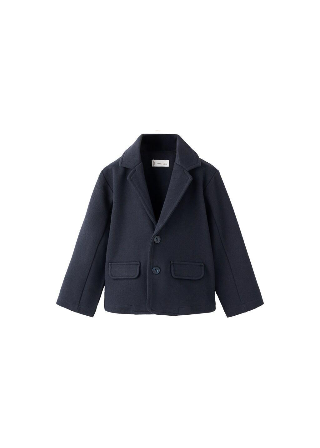 Navy Cotton-Blend Piqu&atilde;&copy; Blazer, Baby Boy, Navy, large image number 5