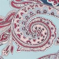 Blue Paisley Satin Scarf, Medium Blue, large image number 3