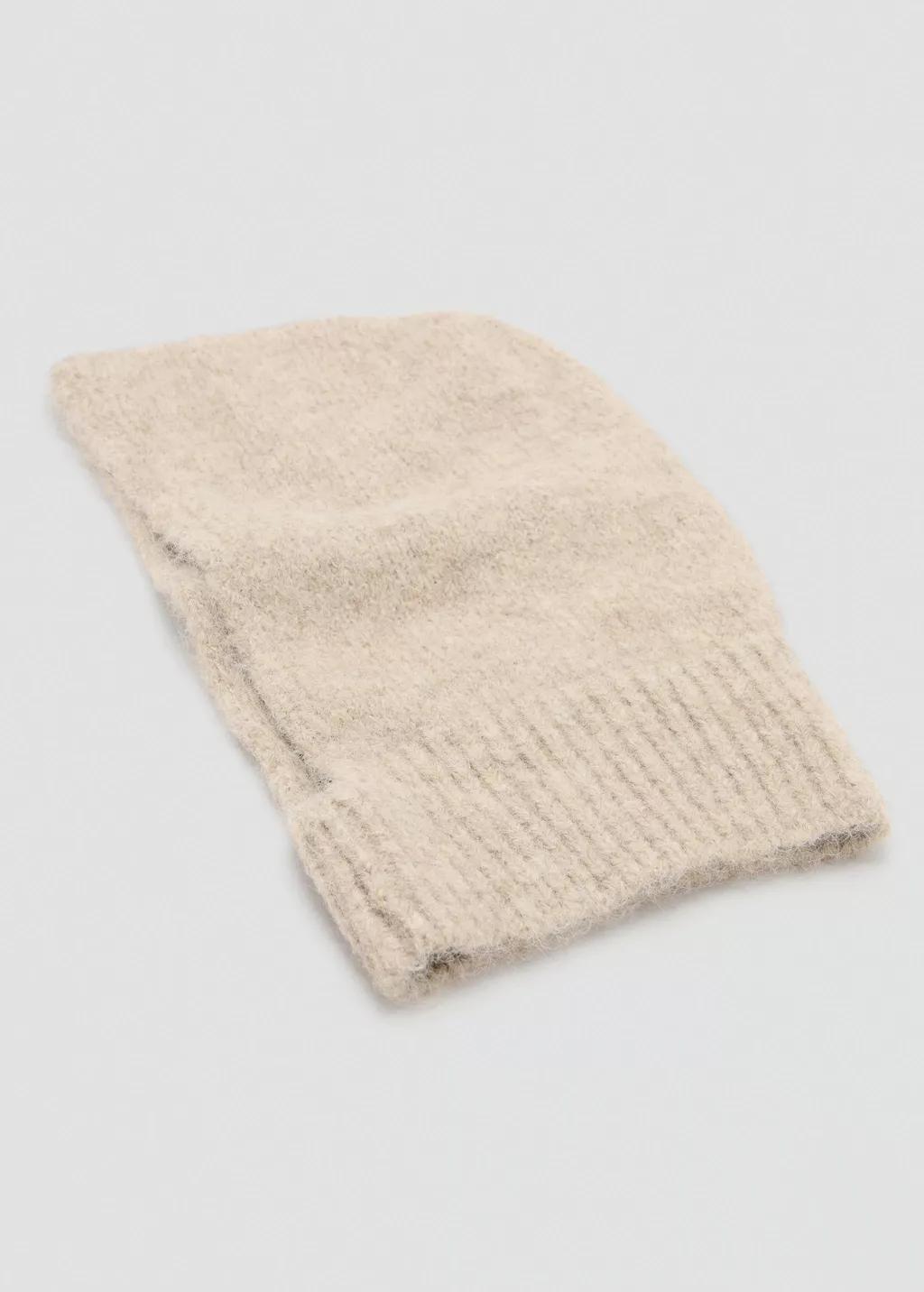 Brown Lt Pastel Knitted Balaclava, Light Pastel Brown, large image number 2