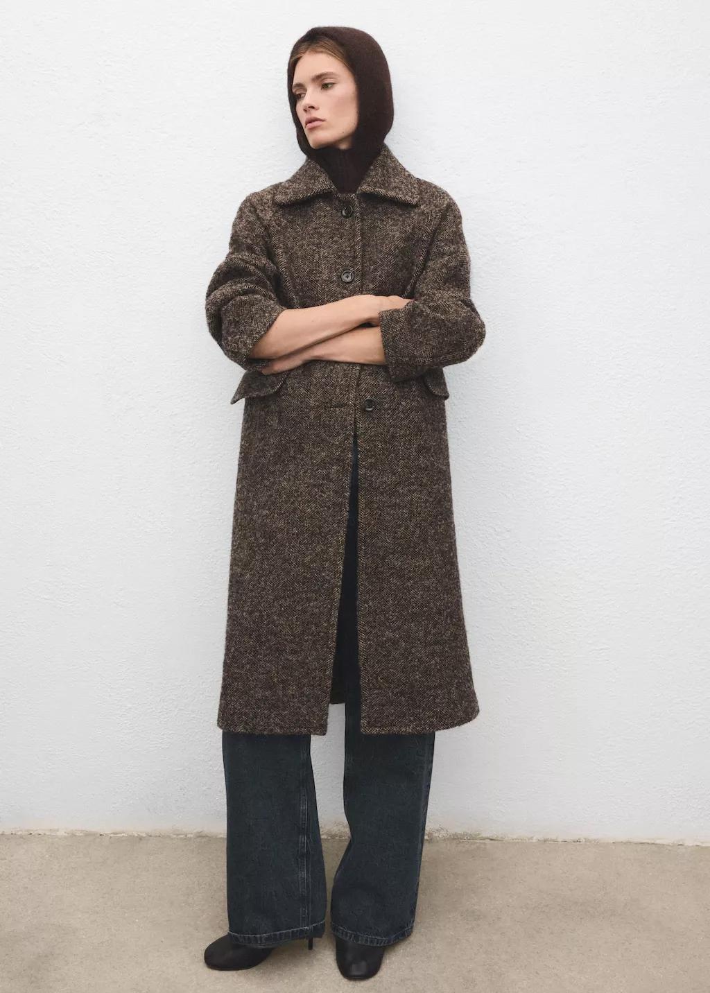 Brown Knitted Balaclava, Dark Brown, large image number 0