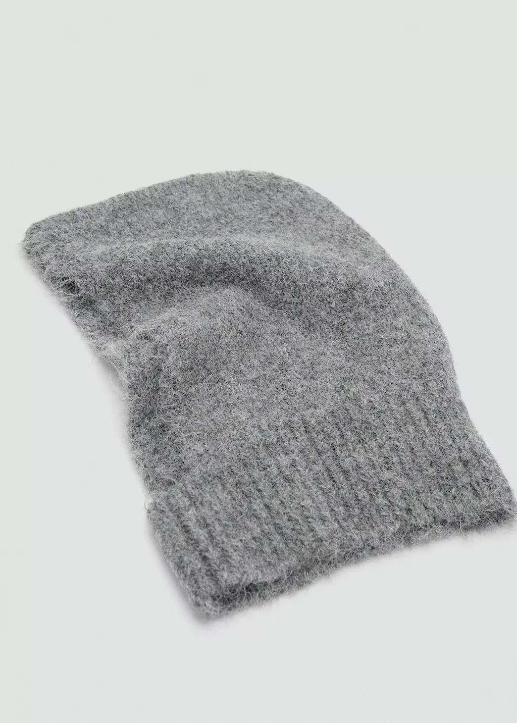 Grey Knitted Balaclava, Medium Grey, large image number 1