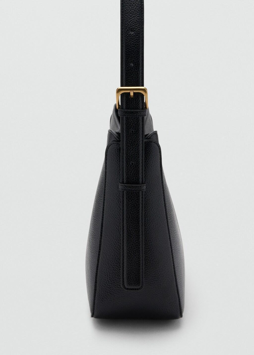 Black Medium Bucket Bag With Metal Detail, Black, large image number 1