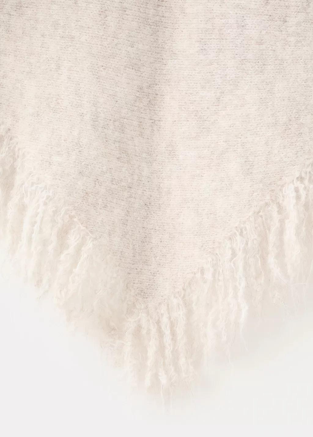 Brown Lt Pastel Shawl With Fringed Edges, Light Pastel Brown, medium