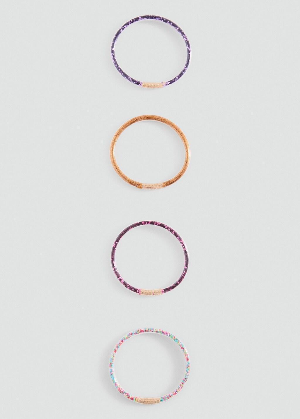 Pink Bracelets, Set Of 4, Kids Girls, Pink, large image number 0