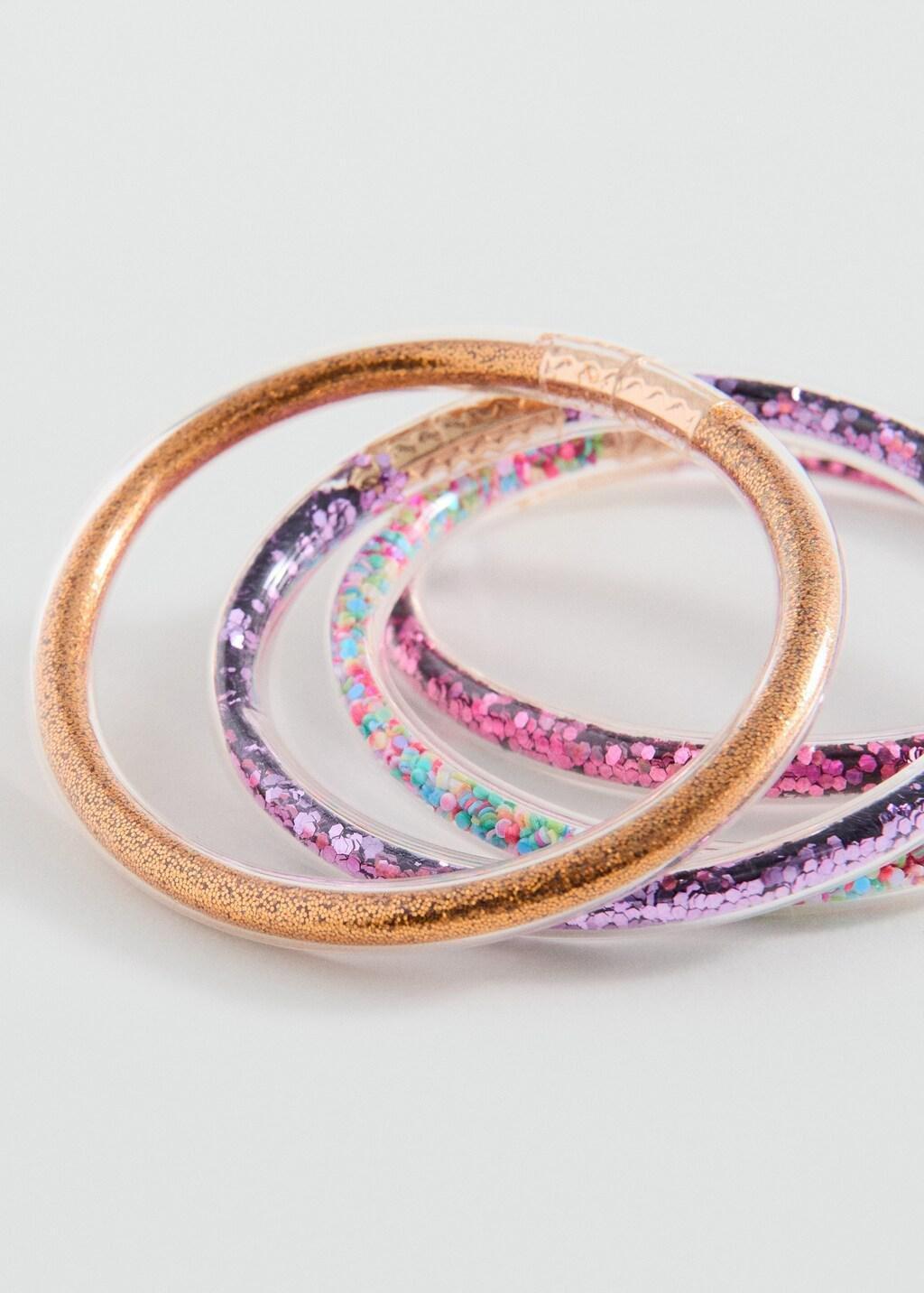 Pink Bracelets, Set Of 4, Kids Girls, Pink, large image number 1