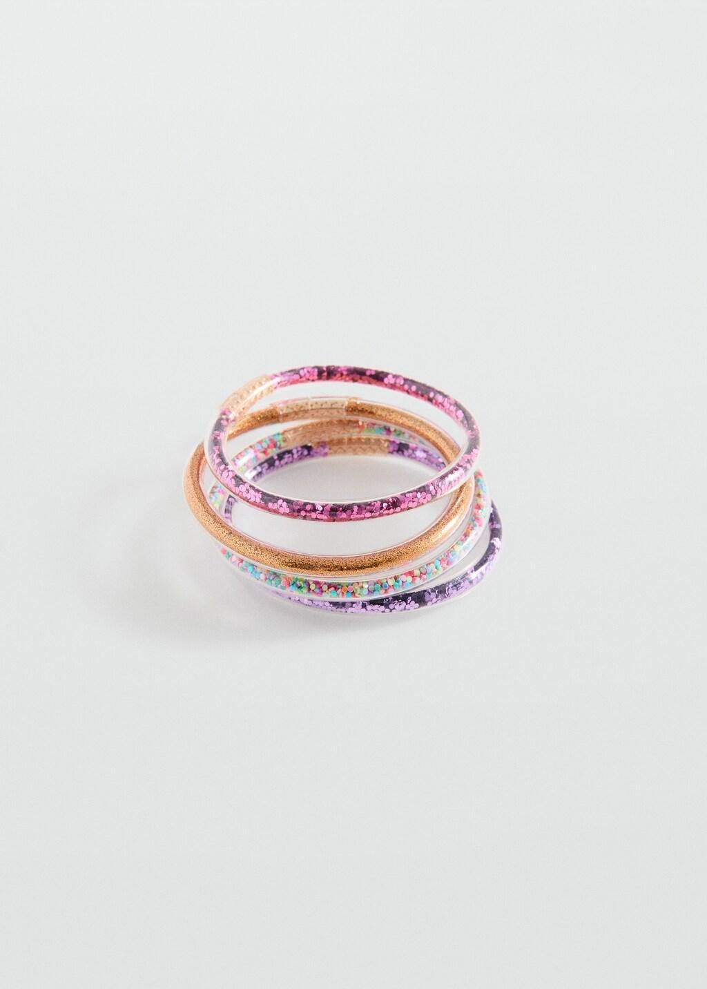 Pink Bracelets, Set Of 4, Kids Girls, Pink, large image number 3