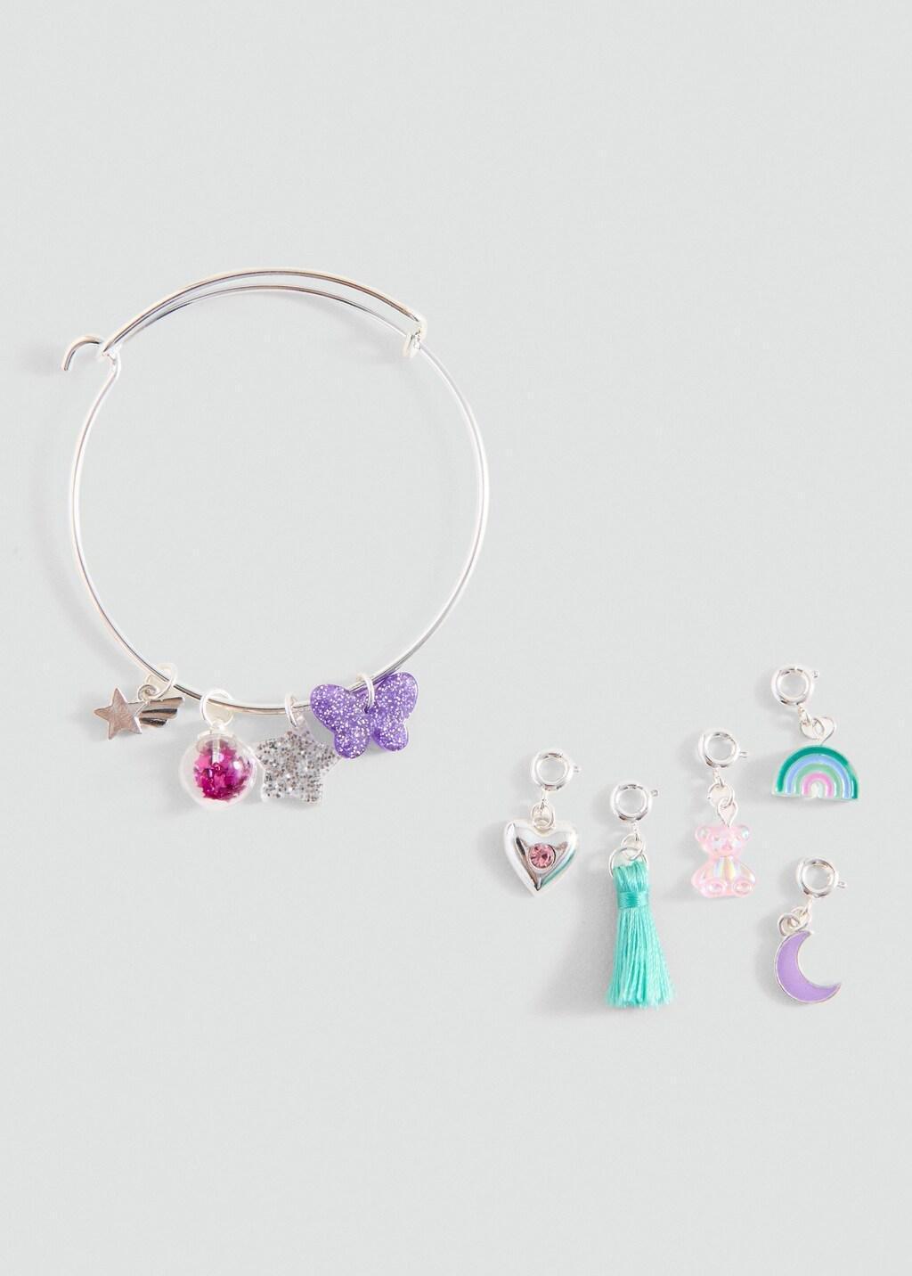 SILVER Mixed charms bracelet, Kids Girl, Silver, large image number 0