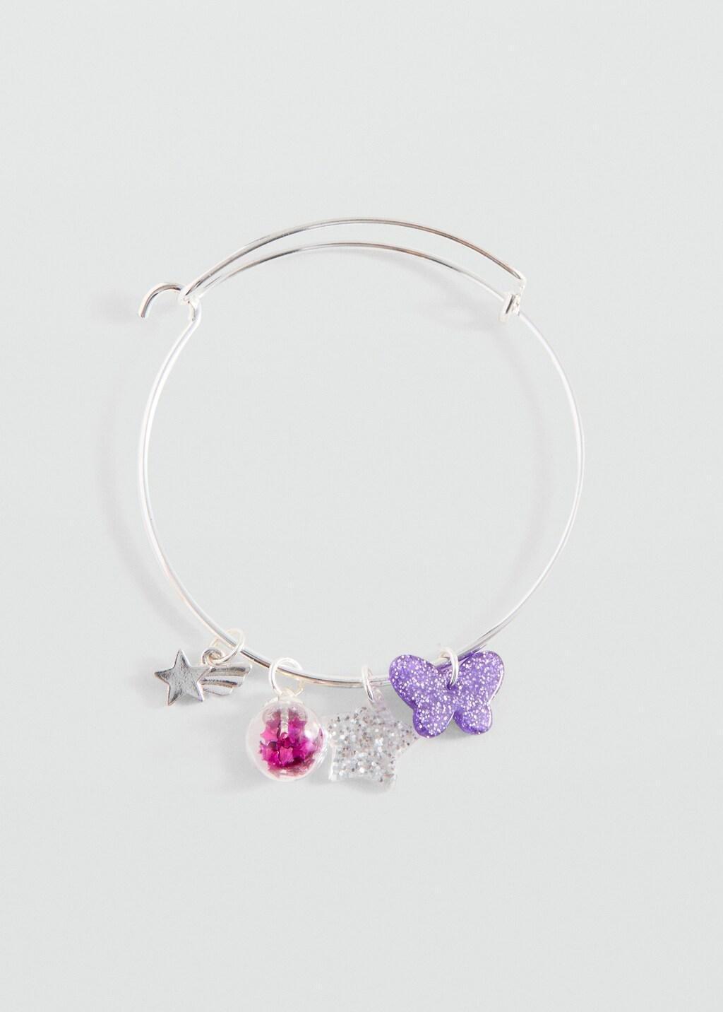 Silver Mixed Charms Bracelet, Kids Girls, Silver, large image number 3