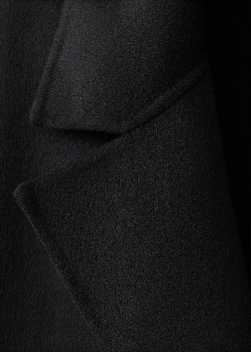 Black Handmade Oversized Wool Coat, 0201_99, medium