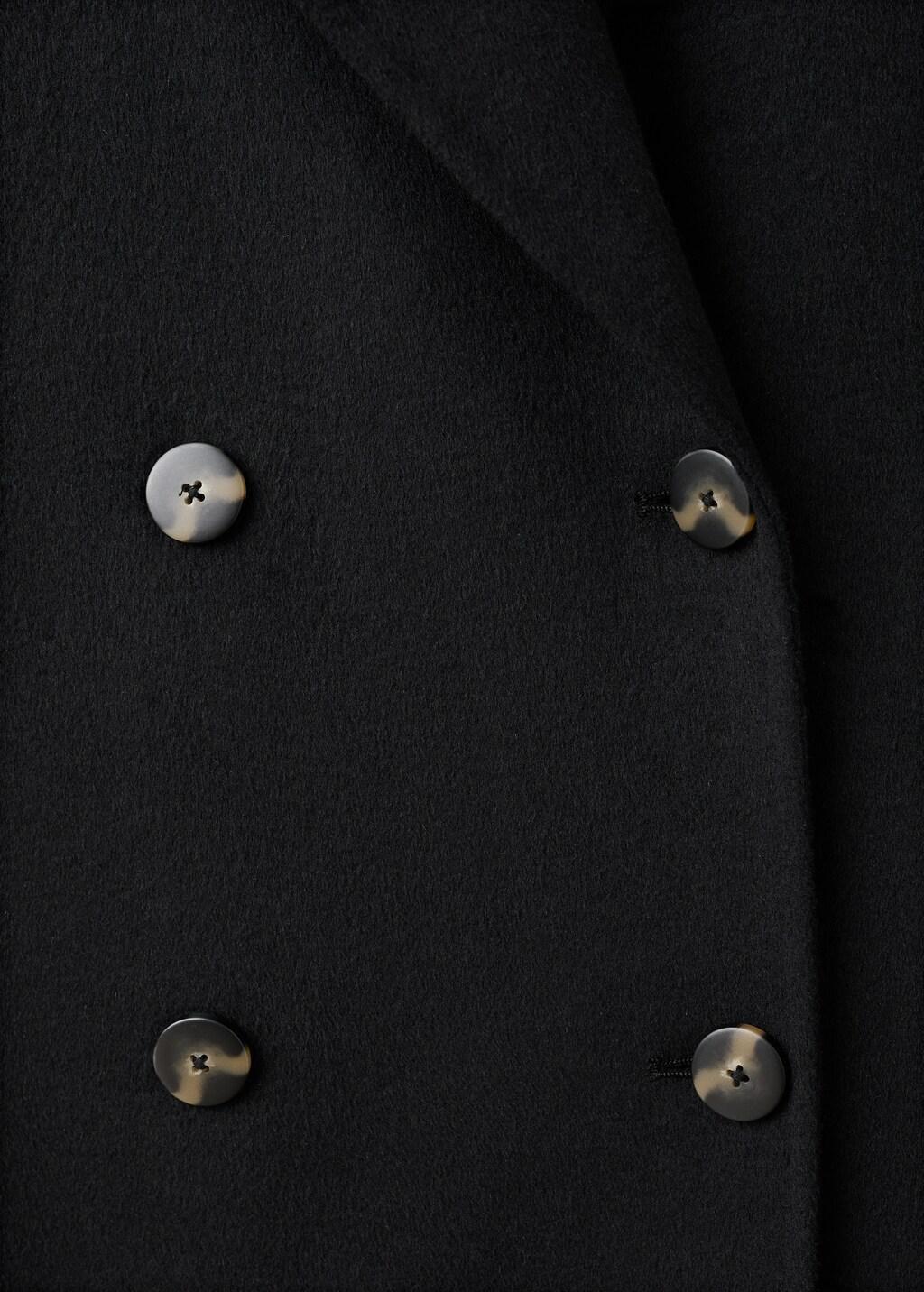 Black Handmade Oversized Wool Coat, 0201_99, large image number 5