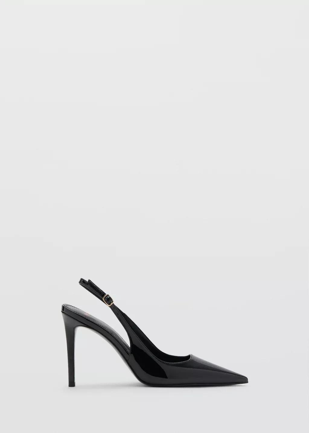 Black Patent Heeled Shoes, Black, large image number 3