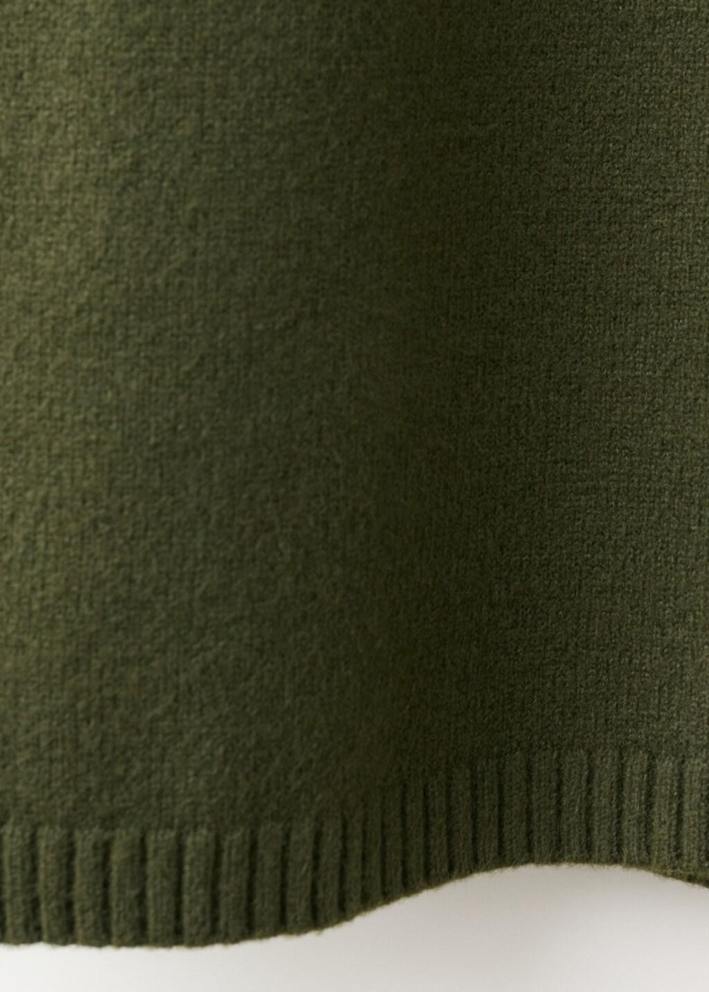 Khaki Button Knit Dress, 0201_37, large image number 5