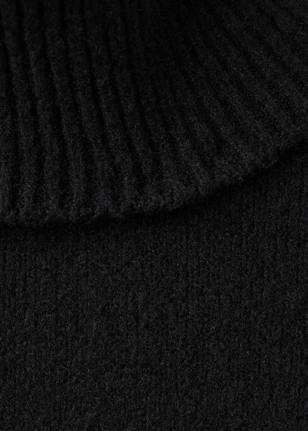 Black Knitted Turtleneck Dress, 0201_99, large image number 1