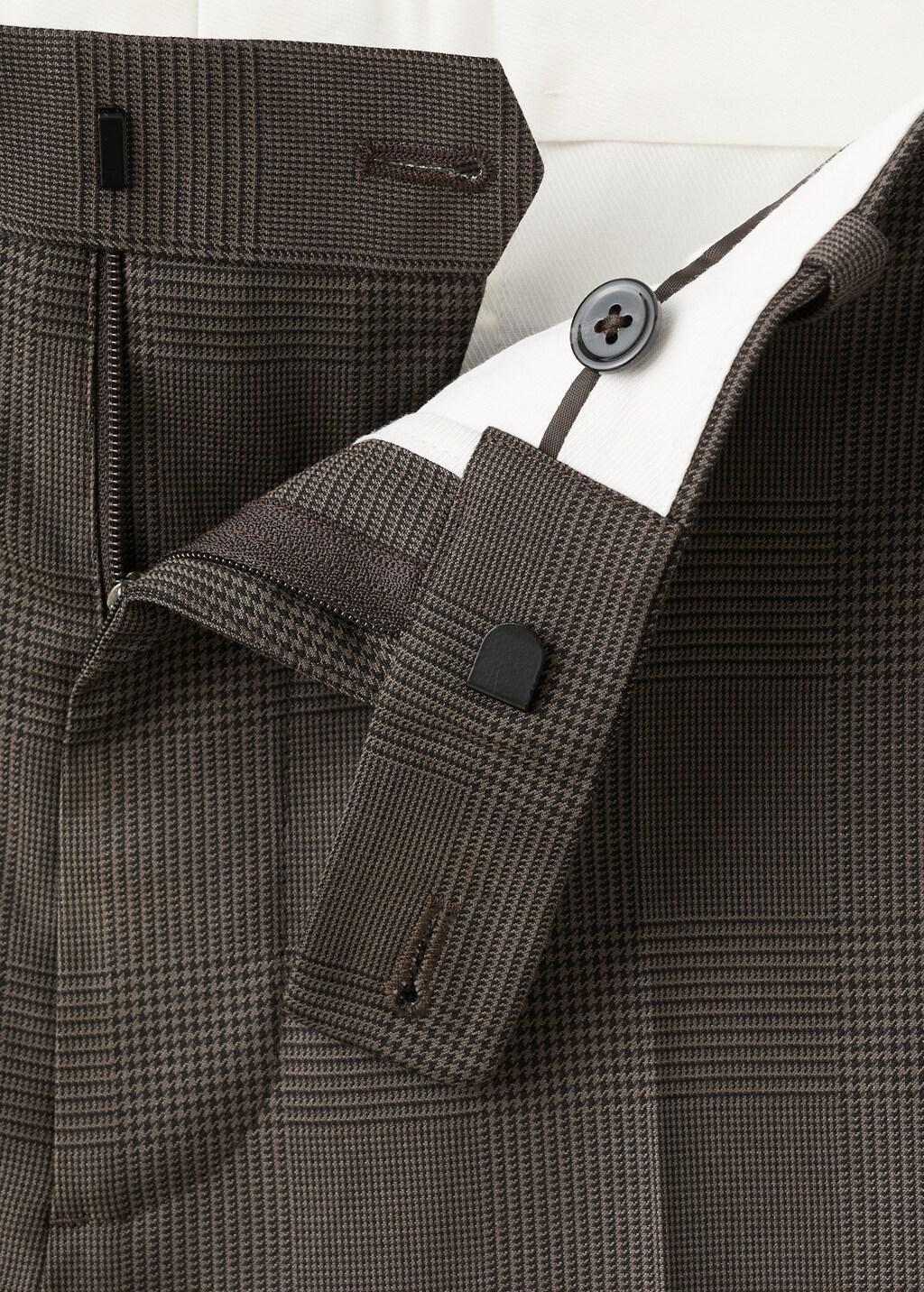 Brown Milan Slim-Fit Suit Trousers, Brown, large image number 5