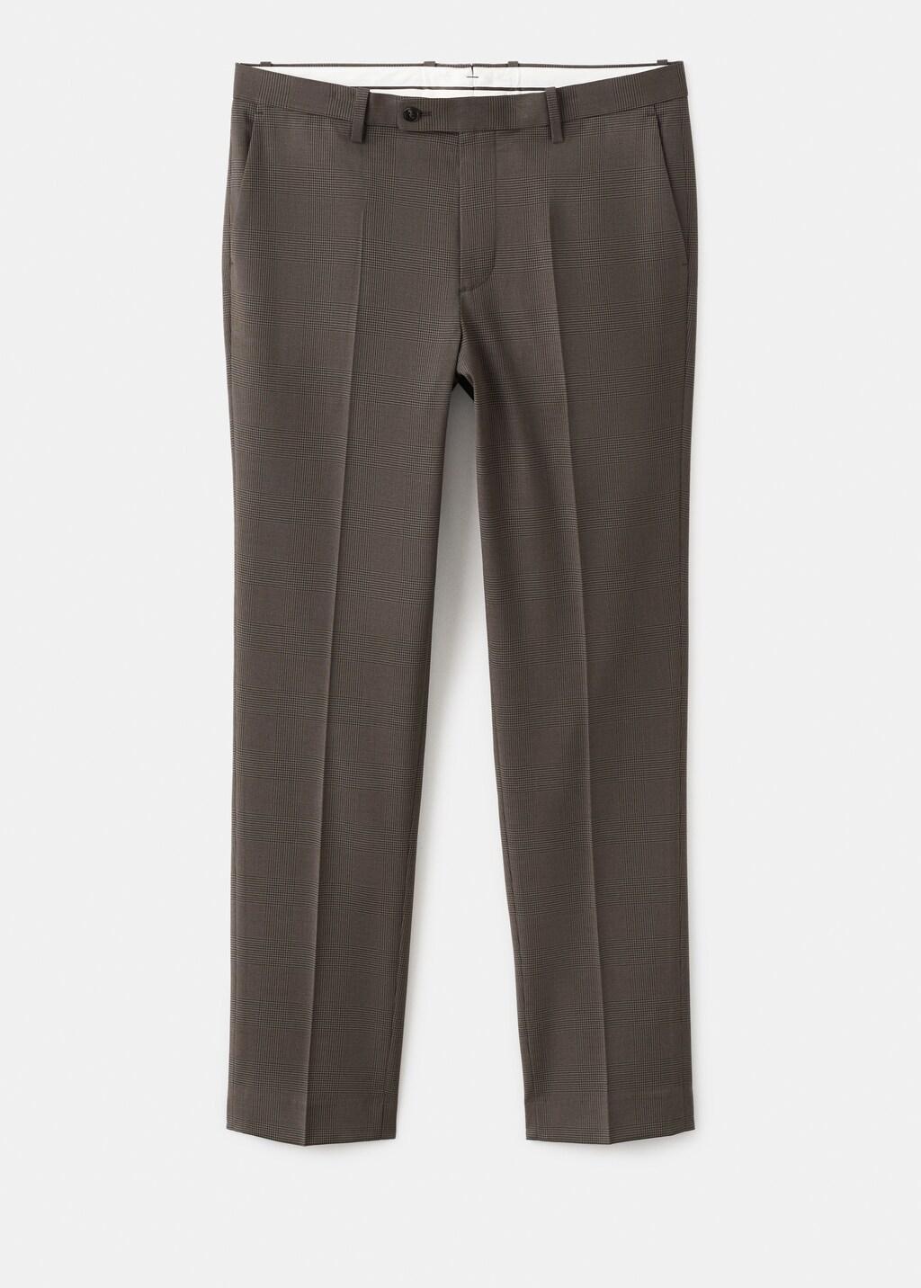 Brown Milan Slim-Fit Suit Trousers, Brown, large image number 8
