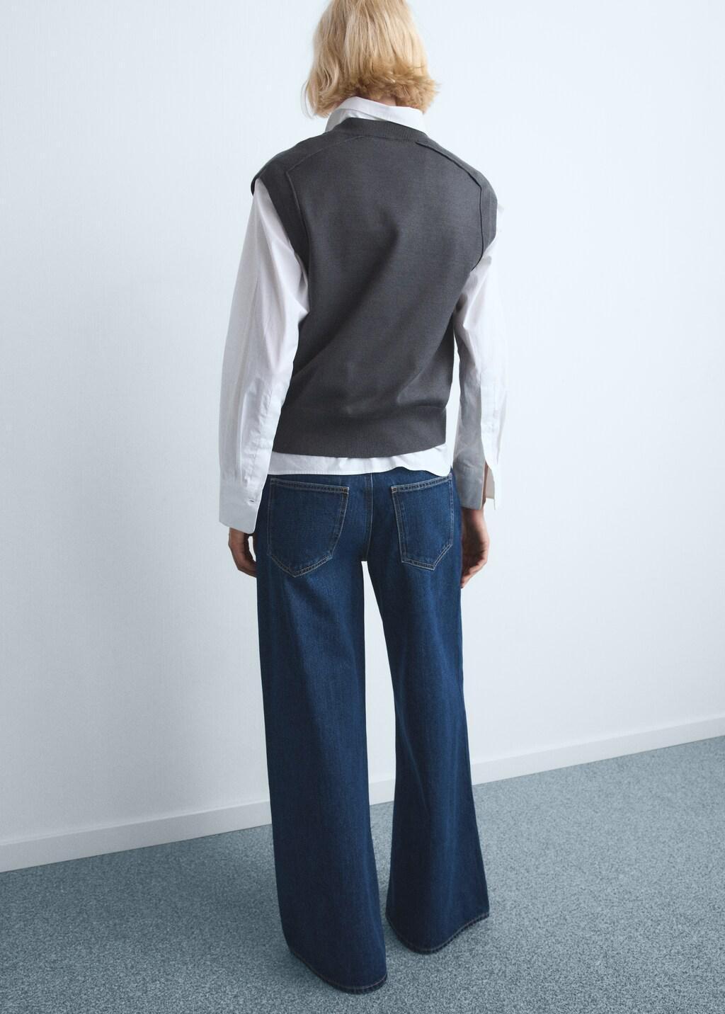 Blue Low-Rise Wide-Leg Jeans, 0201_TO, large image number 2