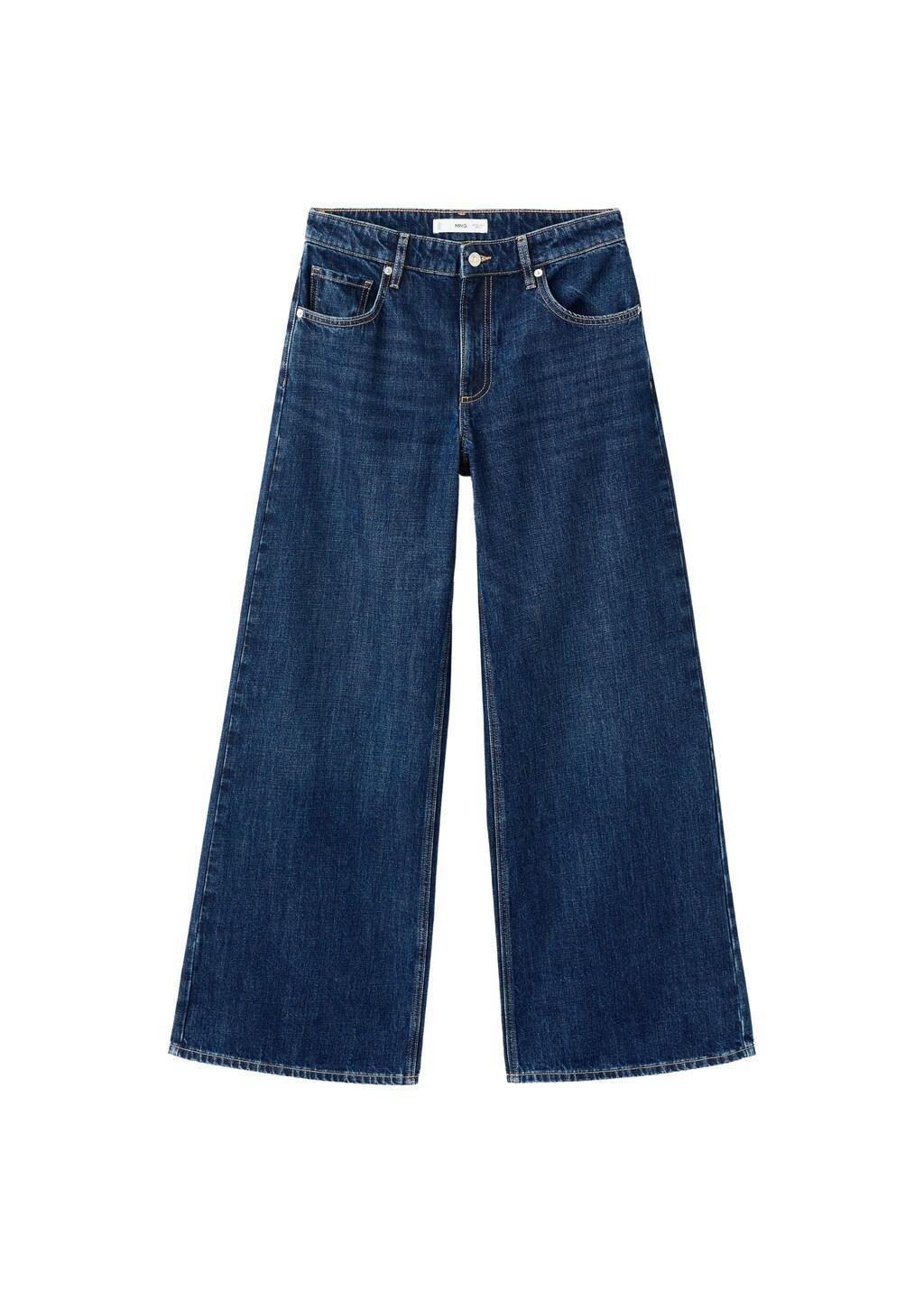 Blue Low-Rise Wide-Leg Jeans, 0201_TO, large image number 6