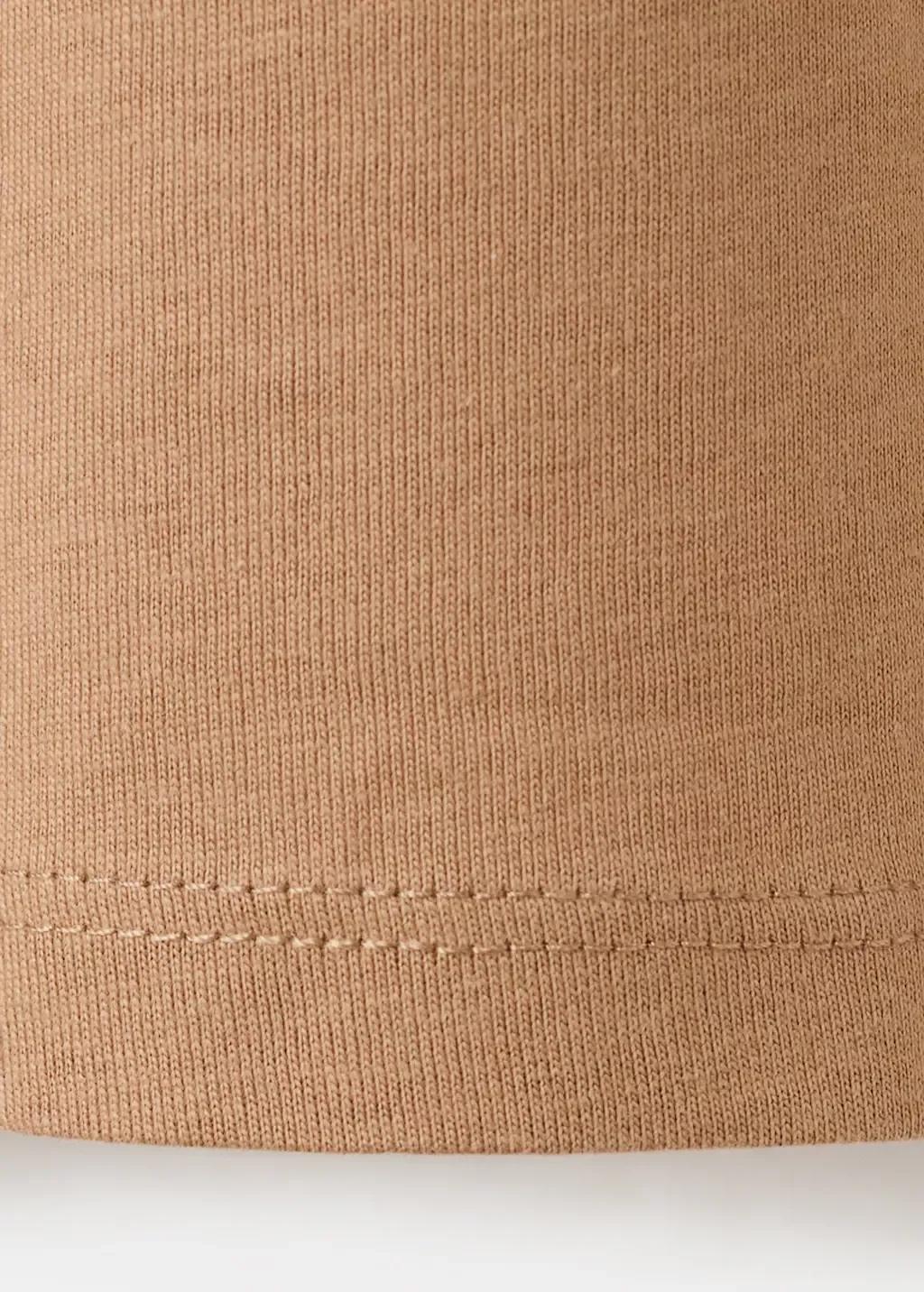 Brown Printed Cotton-Blend T-Shirt, Kids Boys, Dark Brown, large image number 1