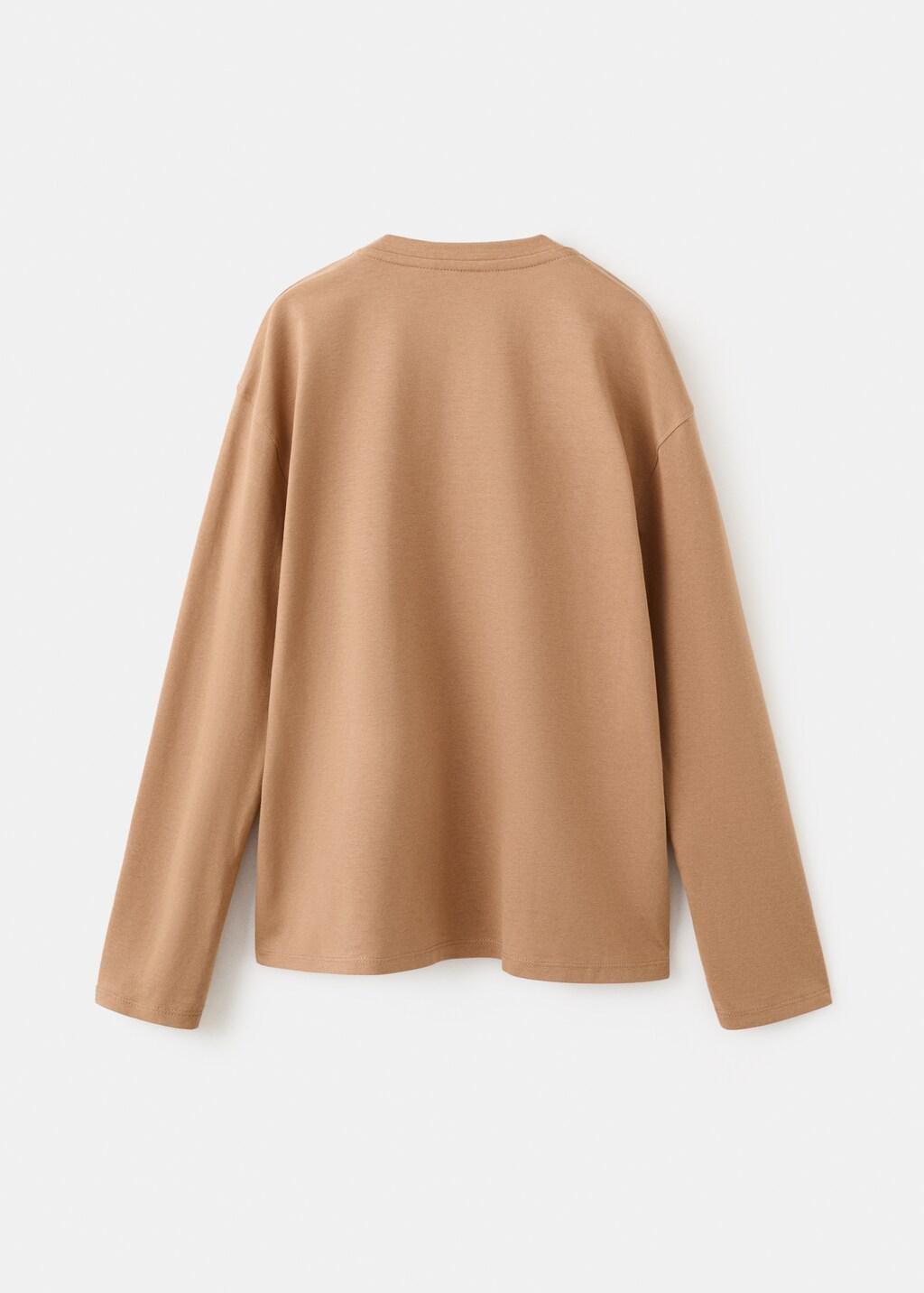 Brown Printed Cotton-Blend T-Shirt, Kids Boys, Dark Brown, large image number 2