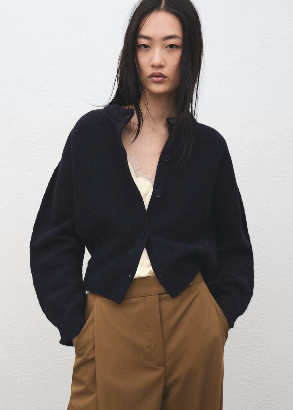 Brown Pleated Wide Leg Trousers, 0201_09, large image number 4