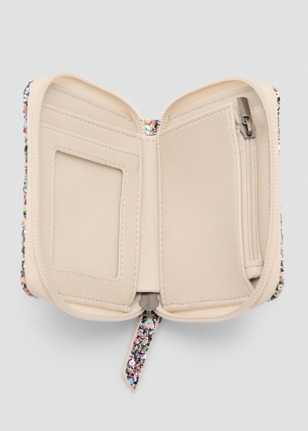 Pink Glitter Sparkle Wallet, Kids Girls, Pink, large image number 1