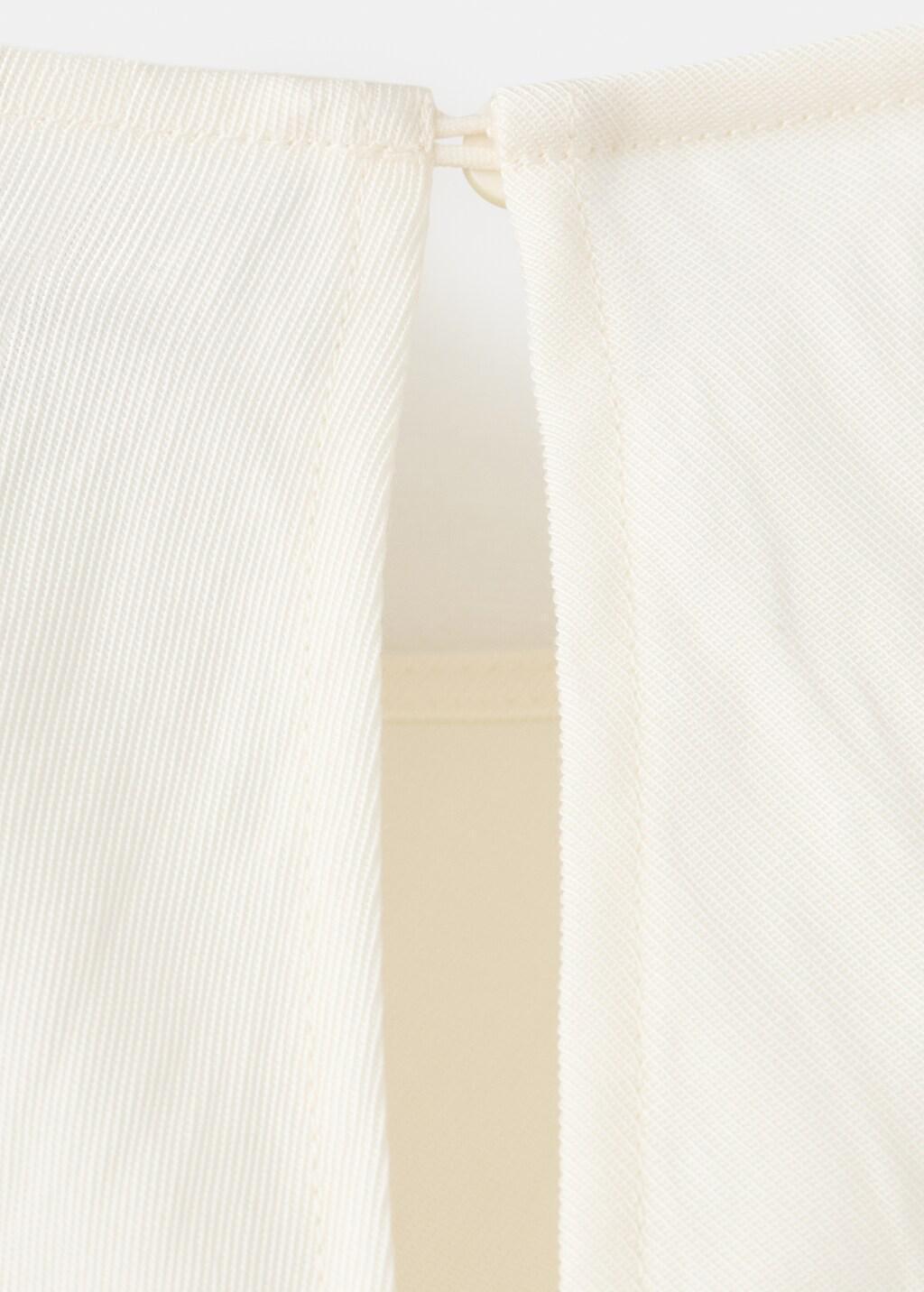 Beige Lyocell Dress With Pleated Waist, Light Beige, large image number 1