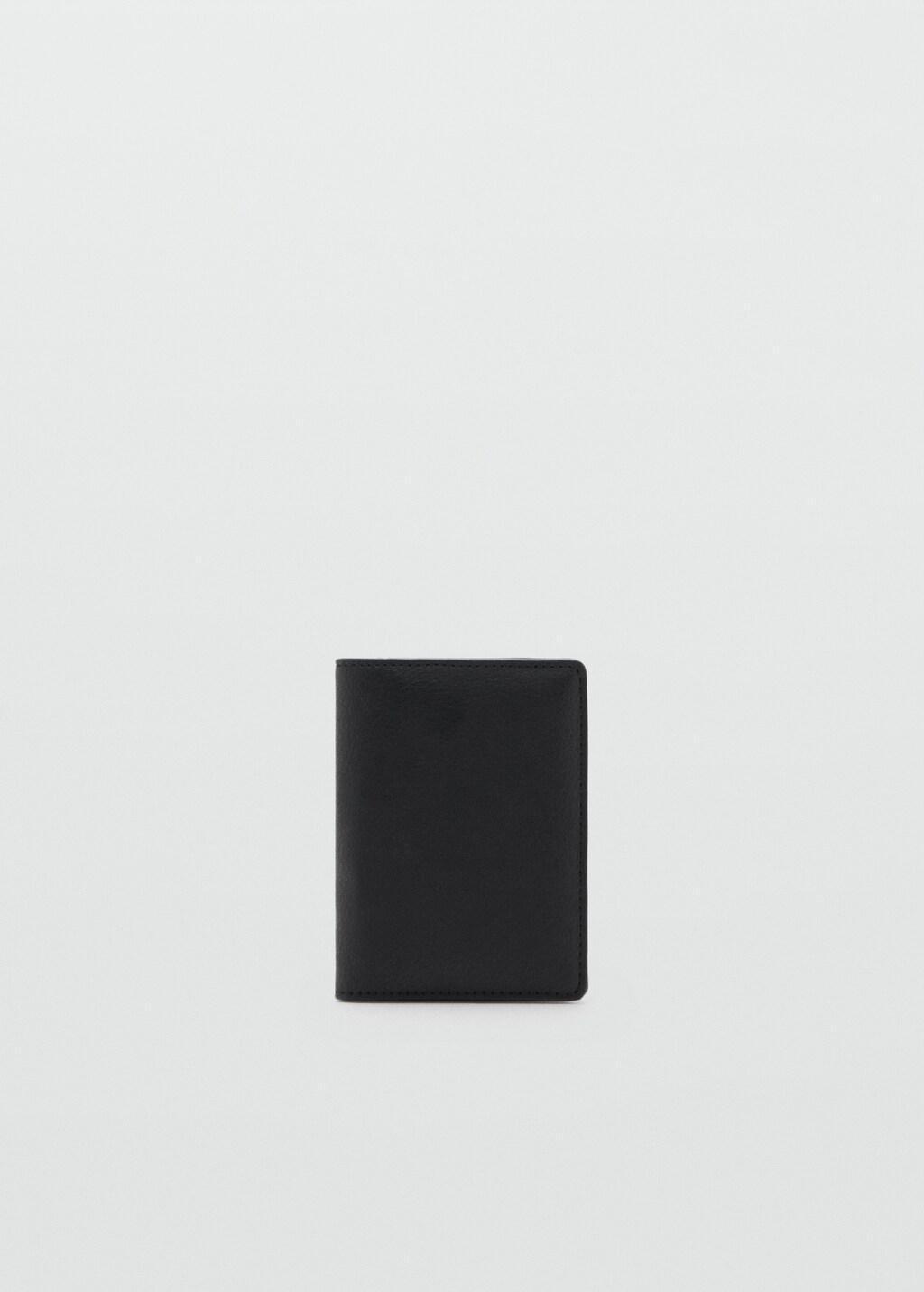 Black Wallet With Embossed Effect, Black, large image number 3