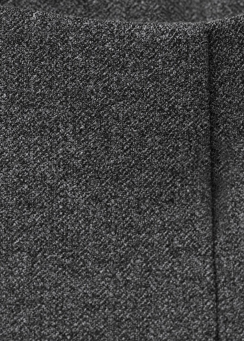 Grey Straight-Fit Trousers With Elastic Waist, Grey, medium