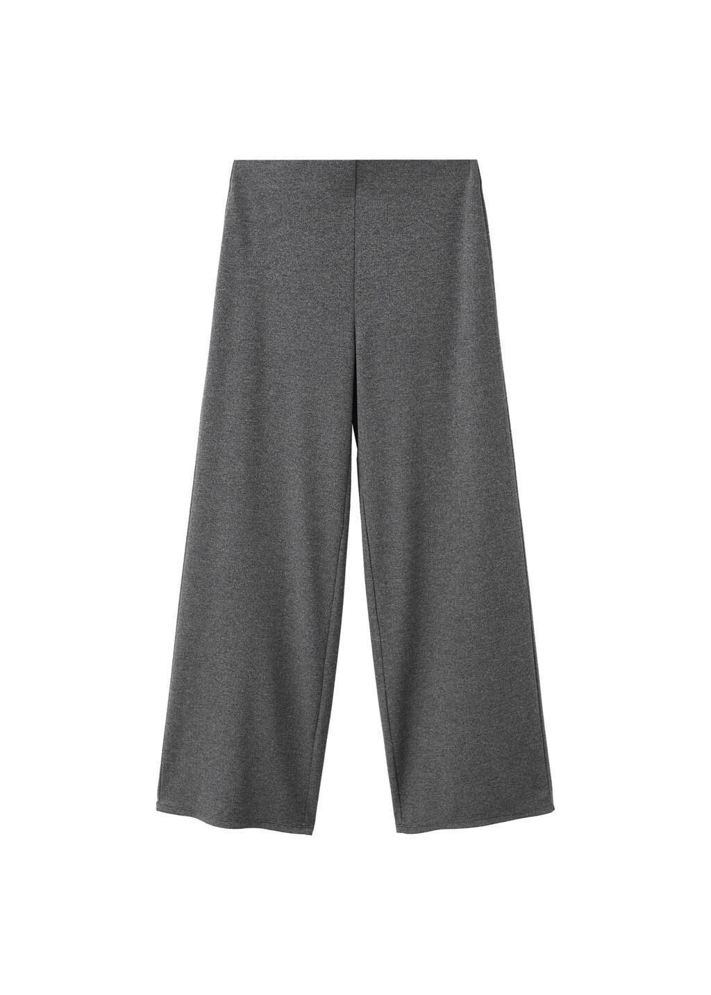 Grey Straight-Fit Trousers With Elastic Waist, Grey, large image number 6
