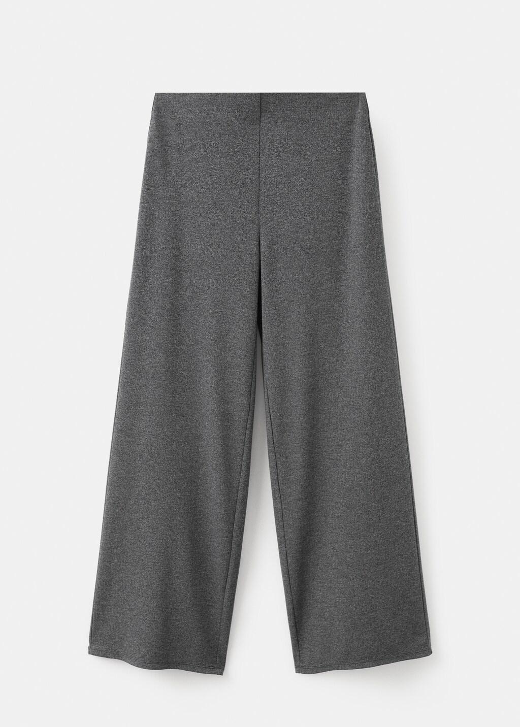 Grey Straight-Fit Trousers With Elastic Waist, Grey, large image number 7
