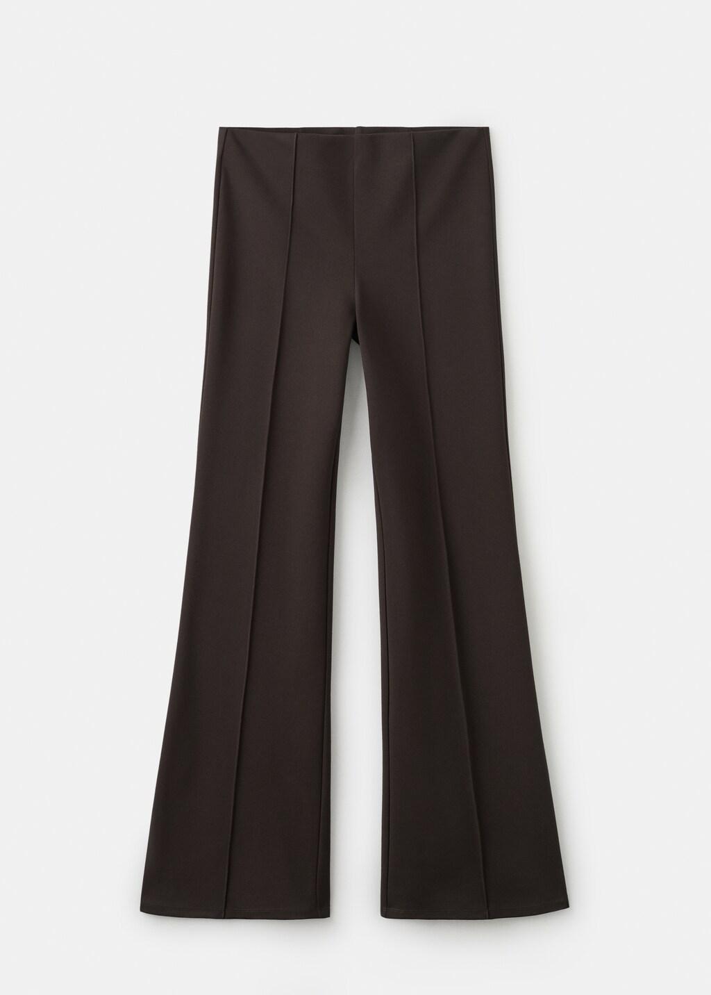 Brown Leggings With Seam Detail, Brown, large image number 7