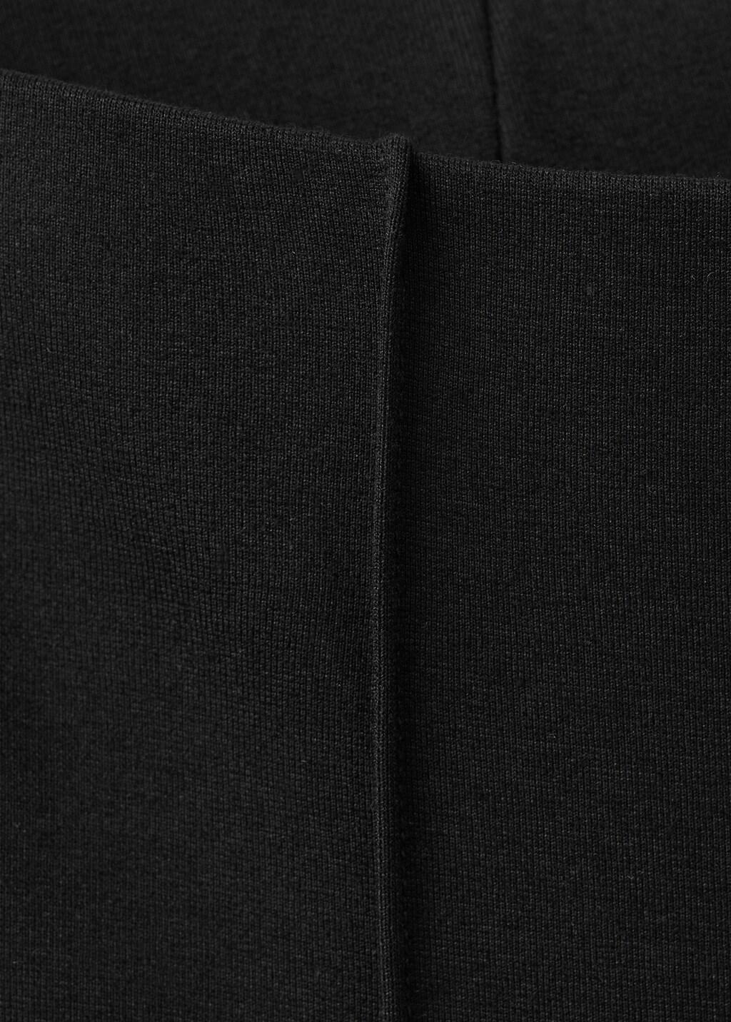 Black Leggings With Seam Detail, Black, large image number 1