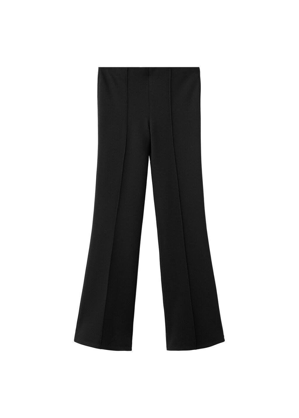 Black Leggings With Seam Detail, Black, large image number 6