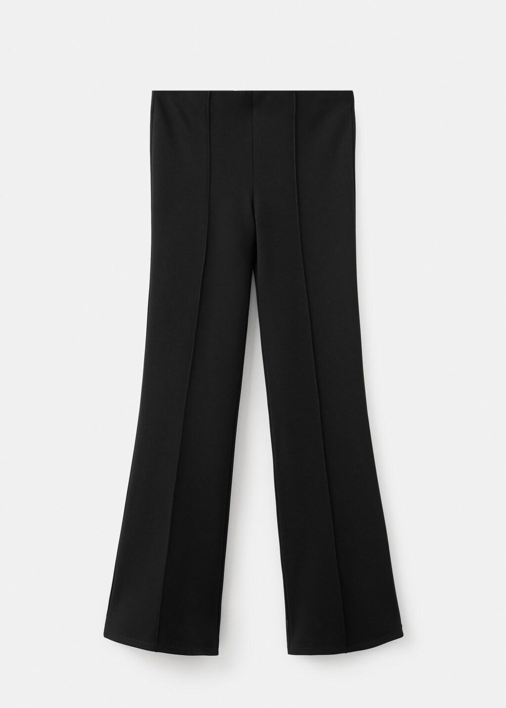 Black Leggings With Seam Detail, Black, large image number 7