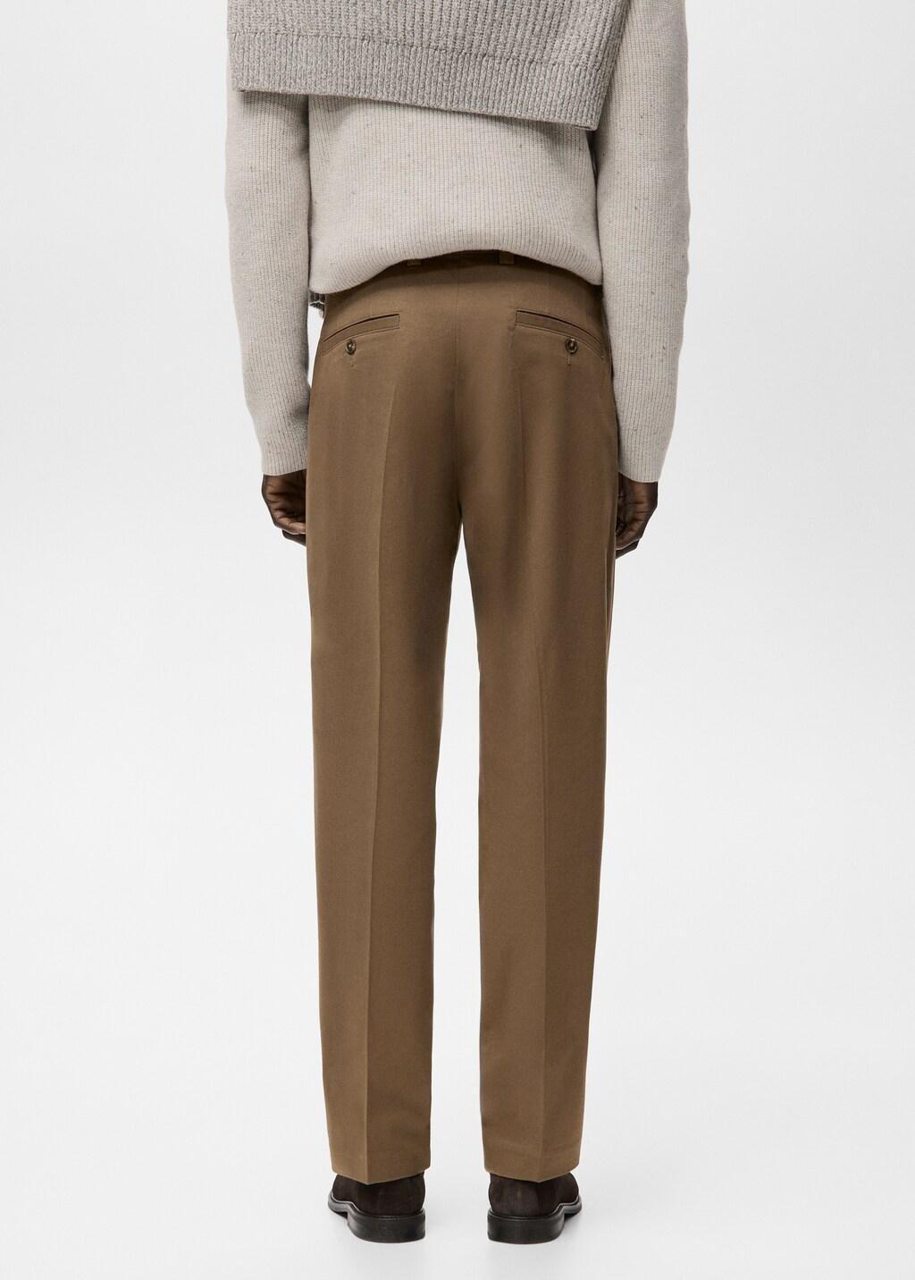 Brown Regular-Fit Cotton Trousers, Dark Brown, large image number 2