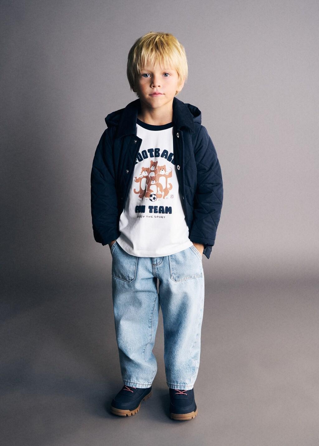 Blue Straight Jeans With Elasticated Waistband, Baby Boys, Open Blue, large image number 0