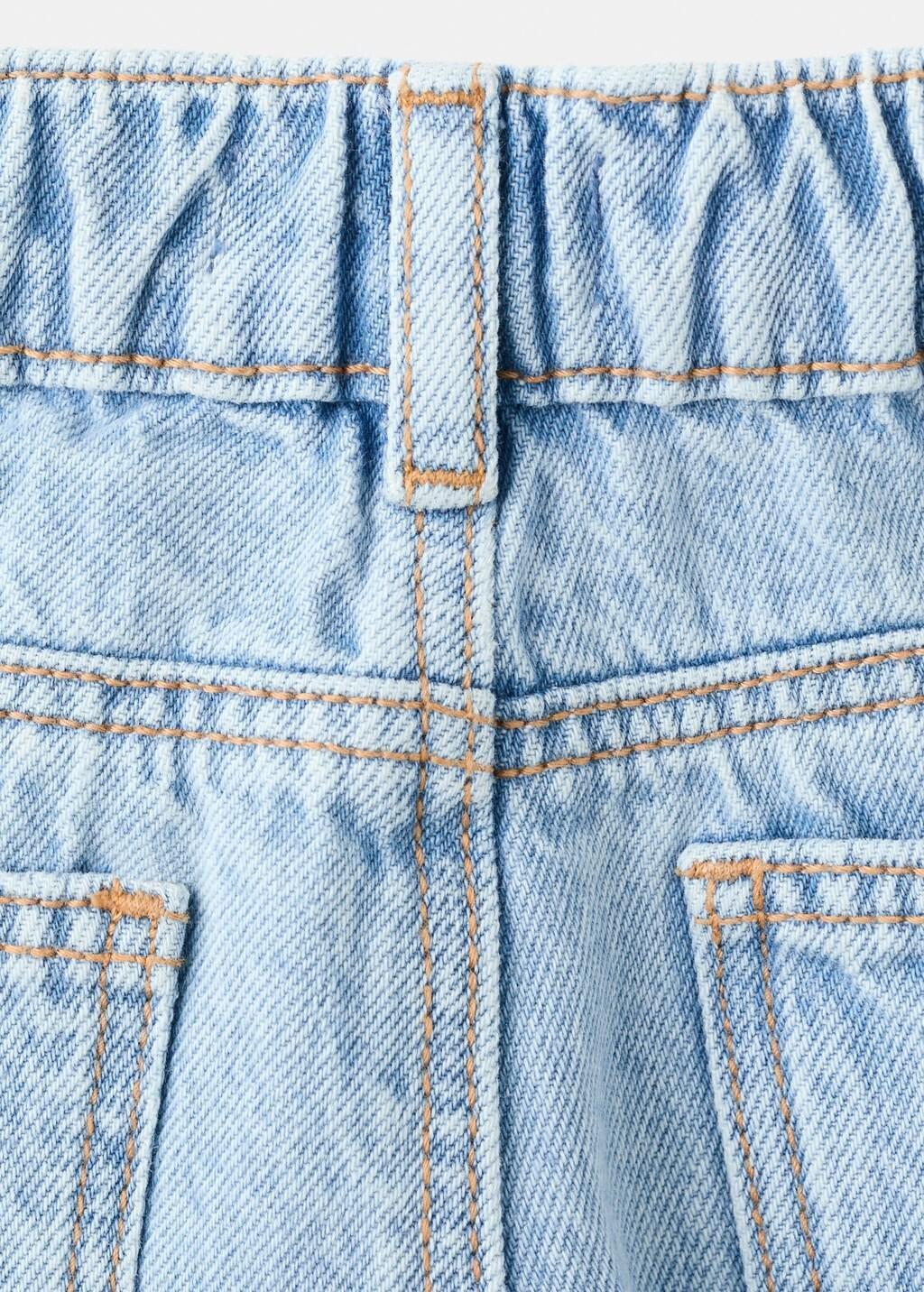 Blue Straight Jeans With Elasticated Waistband, Baby Boys, Open Blue, large image number 3