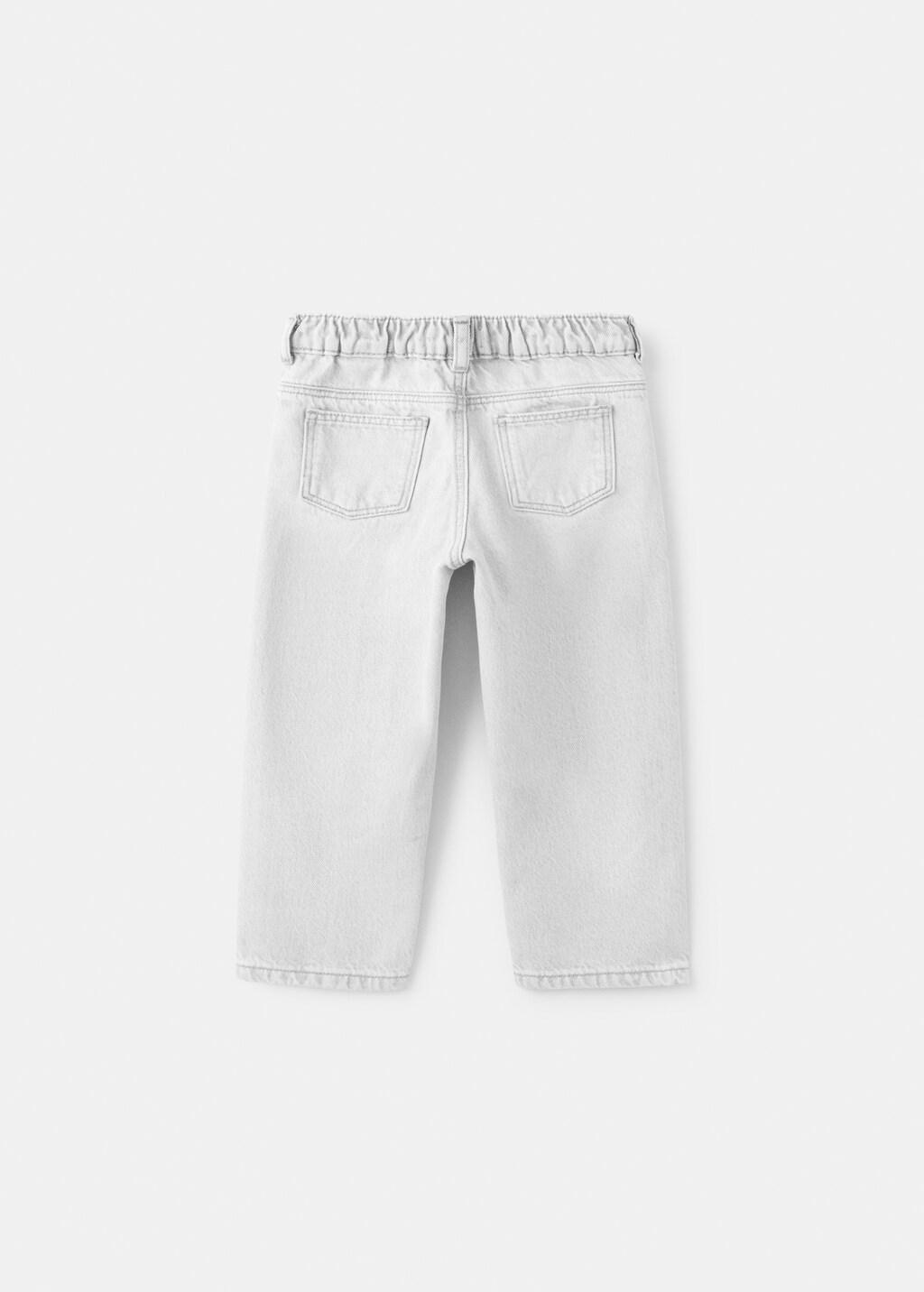 Grey Straight Jeans With Elasticated Waistband, Baby Boys, Open Grey, large image number 3